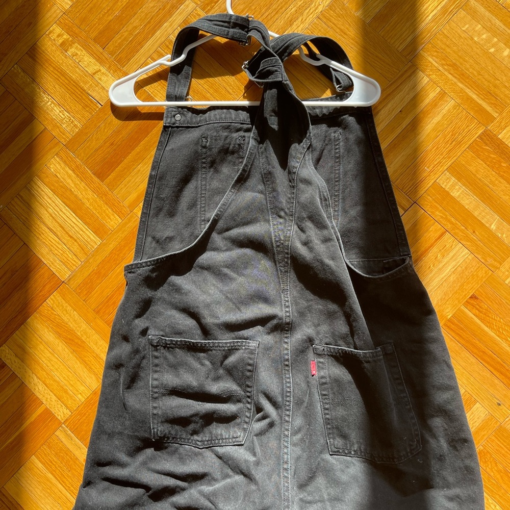 Black Levi Short Overalls
